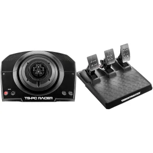 Thrustmaster PC Racer Servo Base and T-3PM Racing Pedals Bundle (Compatible with PC, PS5, PS4, Xbox Series X/S, One)