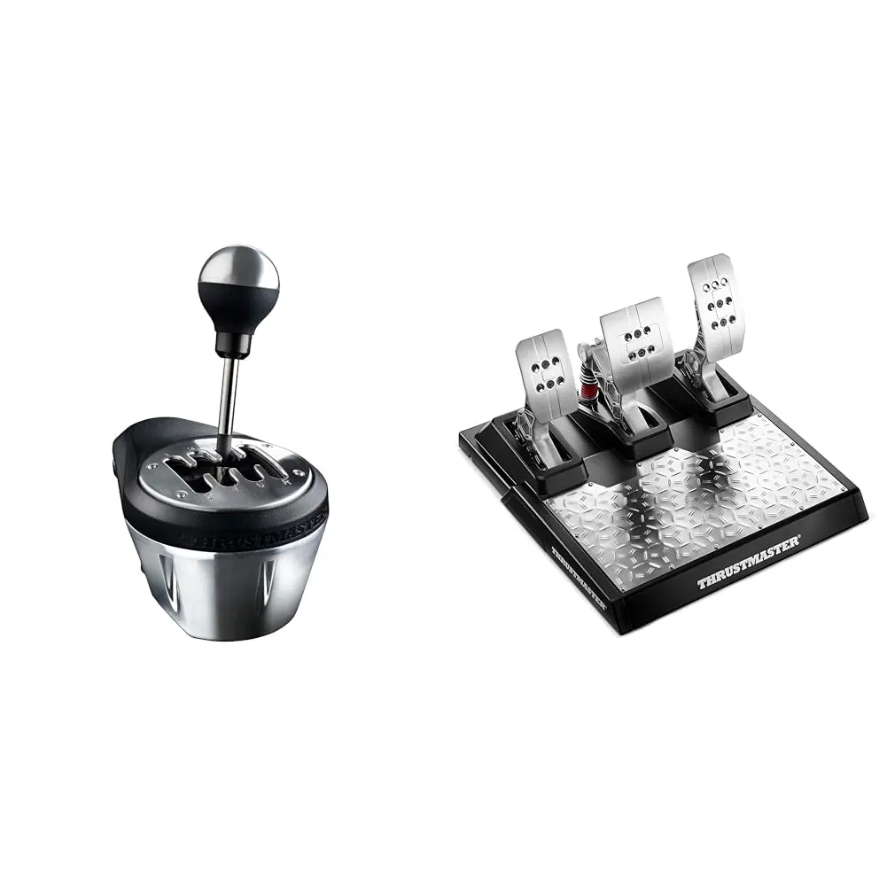 Thrustmaster TH8A Gear Shifter   Thrustmaster T-LCM Pedals Bundle (Compatible with Playstation, XBOX & PC)