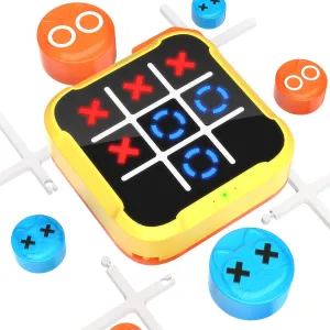 Tic Tac Toe Bolt Game 4-in-1 Handheld Portable Electronic Toy, Educational Board Games Puzzle for Kids and Adults, Perfect for Travel, Road Trips, and Birthday Gifts - Fun Memory Game