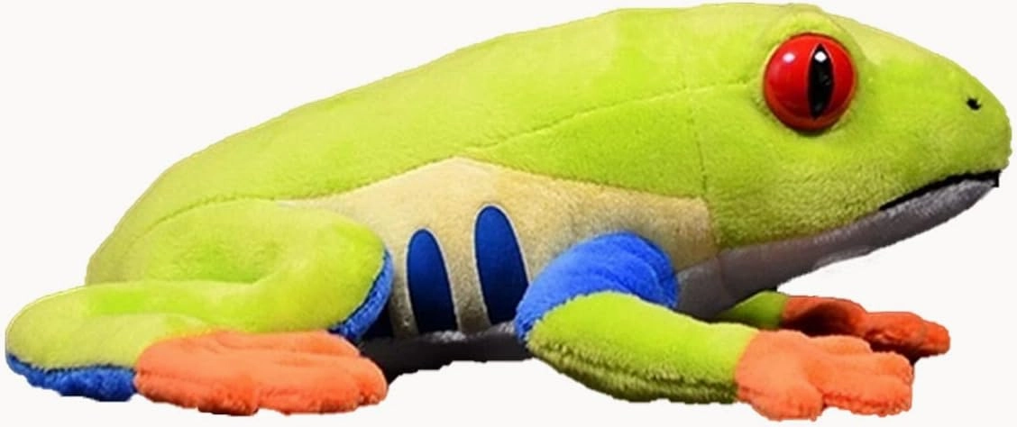 Tiny Heart Simulation Red-Eyed Tree Frog Plush Toy, 8.66inch Kawaii Stuffed Animal Plush Toy Small Tree Frog Soft Lifelike Small Tree Frog Cute Easter Gift for Kids, Home Decoration