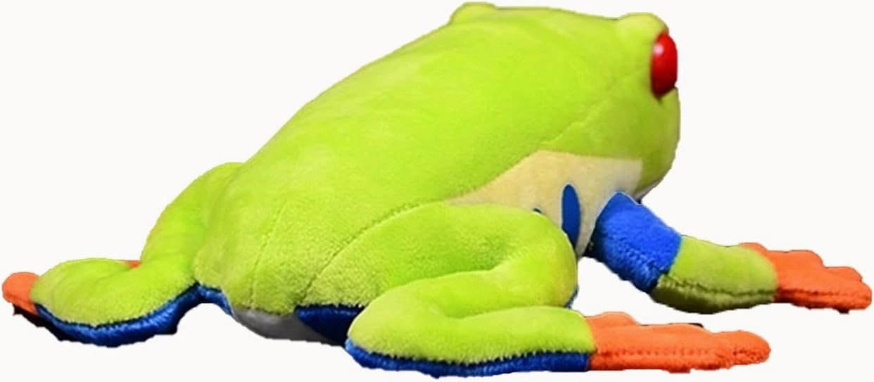 Tiny Heart Simulation Red-Eyed Tree Frog Plush Toy, 8.66inch Kawaii Stuffed Animal Plush Toy Small Tree Frog Soft Lifelike Small Tree Frog Cute Easter Gift for Kids, Home Decoration