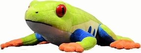 Tiny Heart Simulation Red-Eyed Tree Frog Plush Toy, 8.66inch Kawaii Stuffed Animal Plush Toy Small Tree Frog Soft Lifelike Small Tree Frog Cute Easter Gift for Kids, Home Decoration