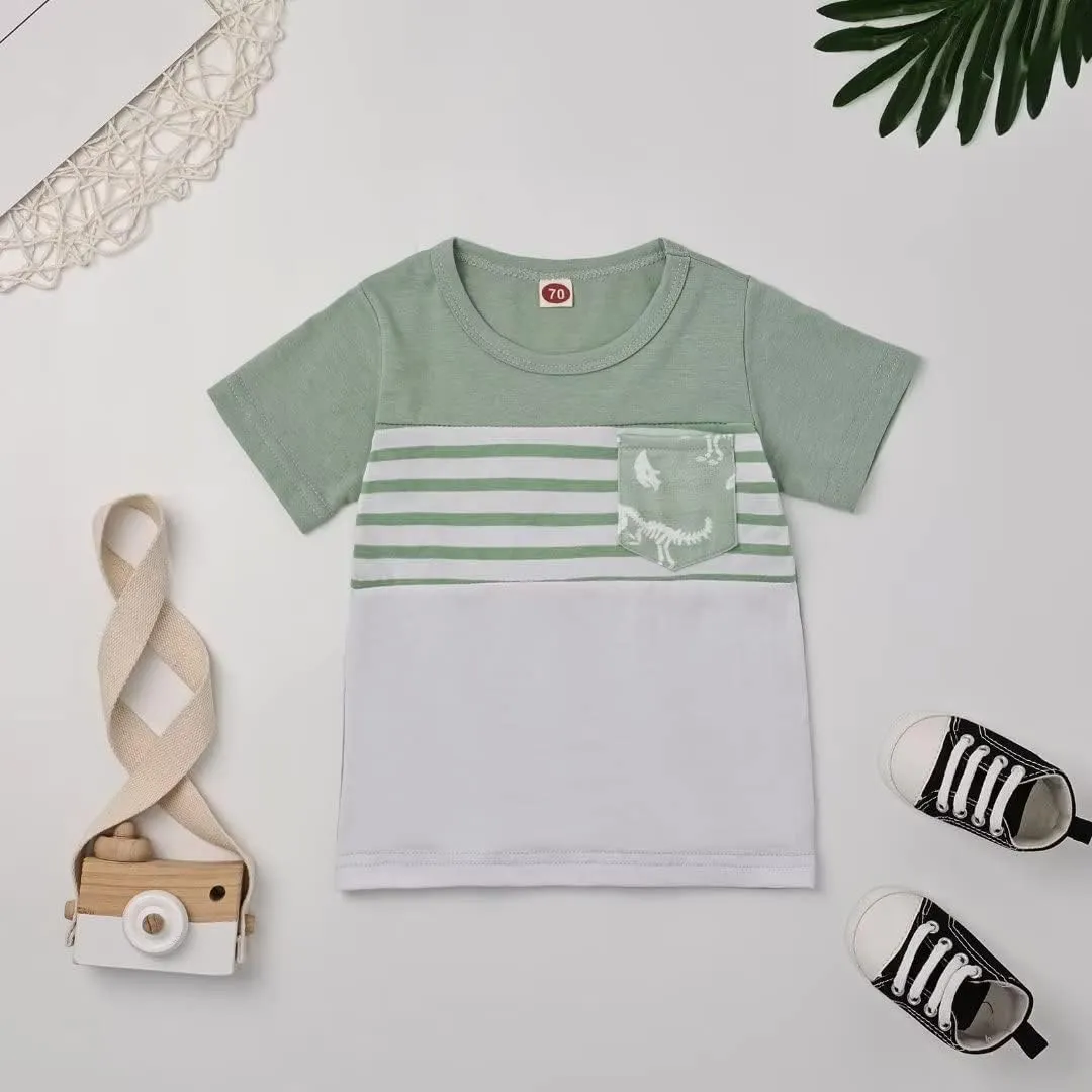 Toddler Baby Boy Clothes Boys Summer Outfits Short Sleeve Dinosaur T-Shirt & Shorts Set 2Pcs