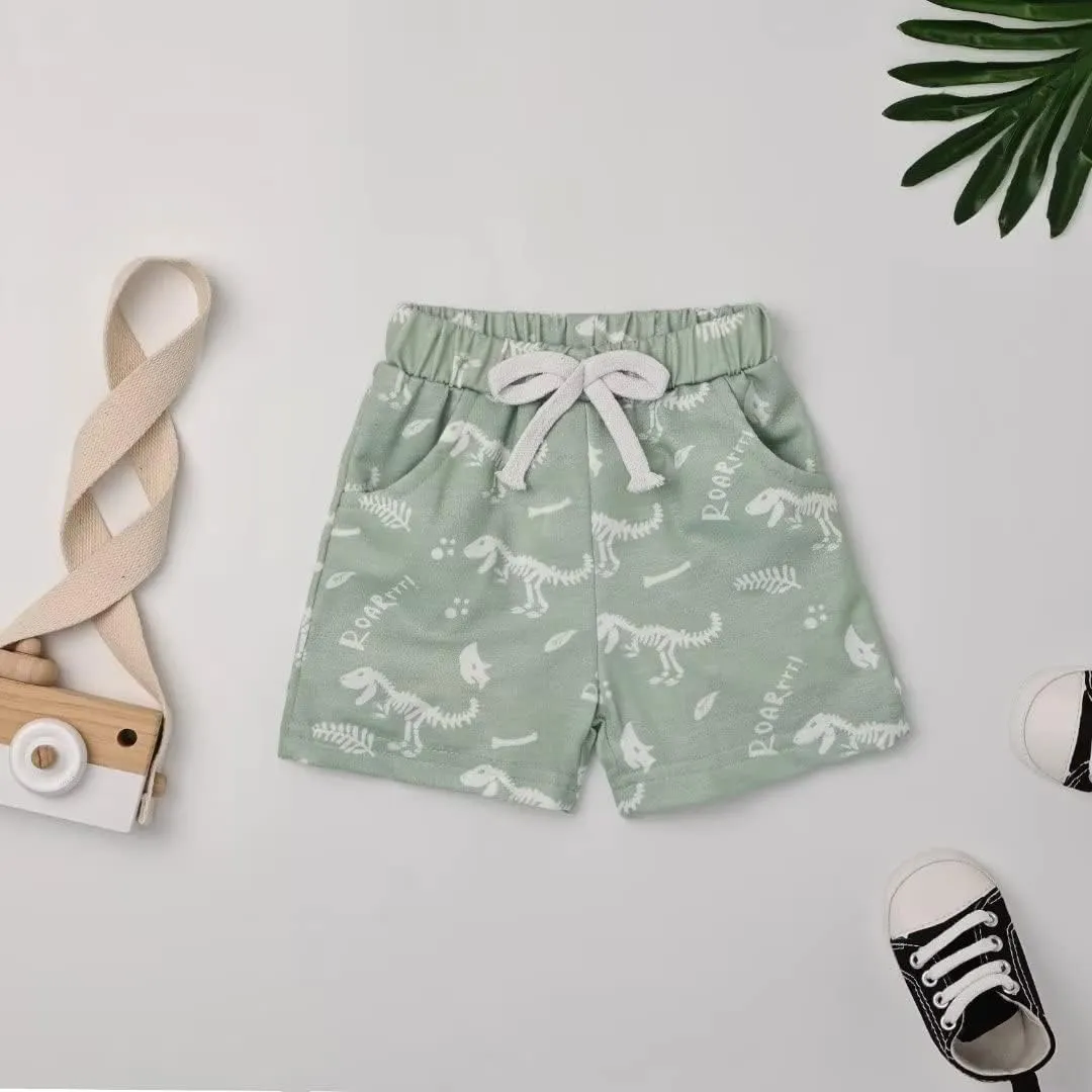 Toddler Baby Boy Clothes Boys Summer Outfits Short Sleeve Dinosaur T-Shirt & Shorts Set 2Pcs