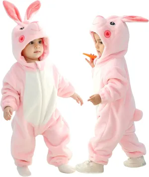 TONWHAR Kids' And Toddlers' Infant Tiger Dinosaur Animal Fancy Dress Costume Outfit Hooded Romper Jumpsuit