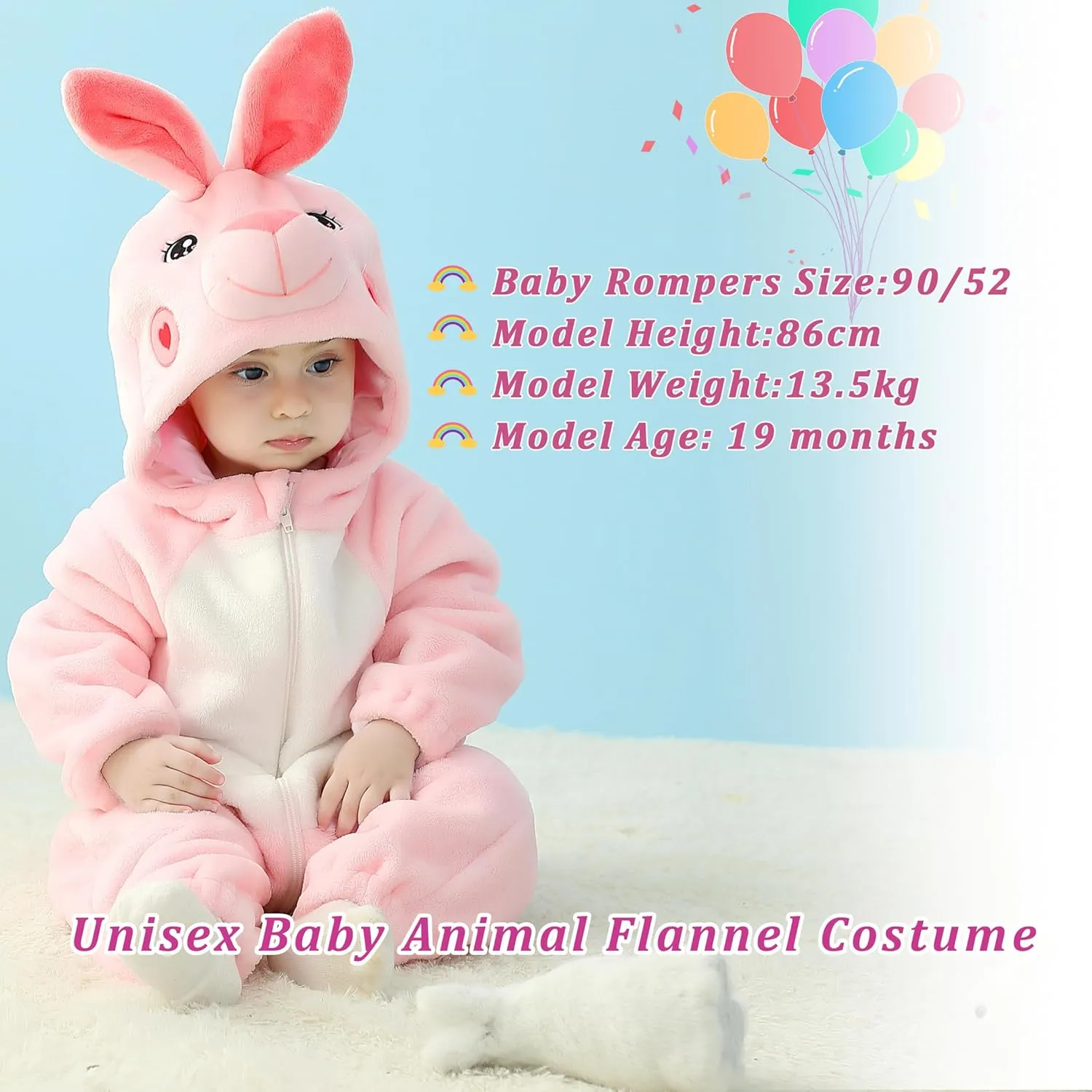 TONWHAR Kids' And Toddlers' Infant Tiger Dinosaur Animal Fancy Dress Costume Outfit Hooded Romper Jumpsuit