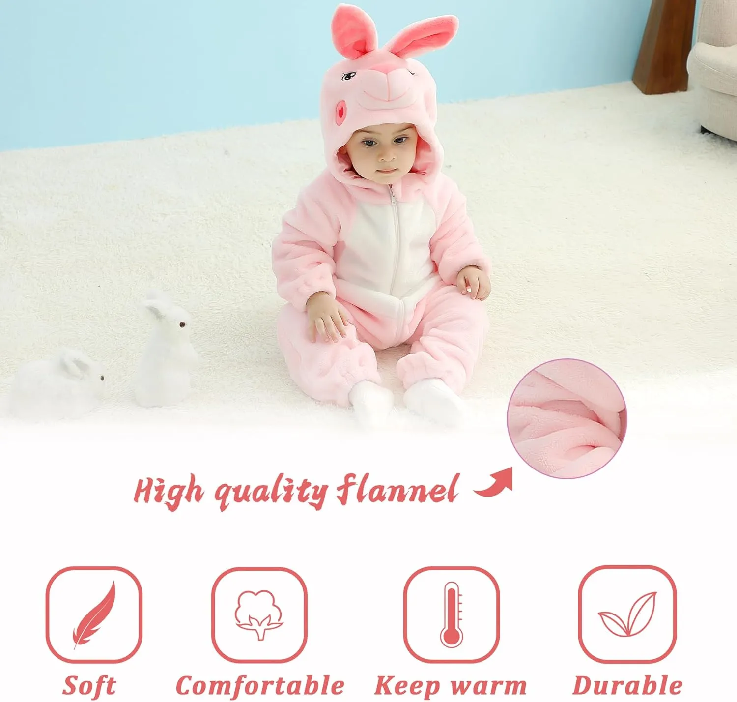 TONWHAR Kids' And Toddlers' Infant Tiger Dinosaur Animal Fancy Dress Costume Outfit Hooded Romper Jumpsuit