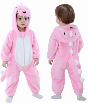 TONWHAR Kids' And Toddlers' Infant Tiger Dinosaur Animal Fancy Dress Costume Outfit Hooded Romper Jumpsuit