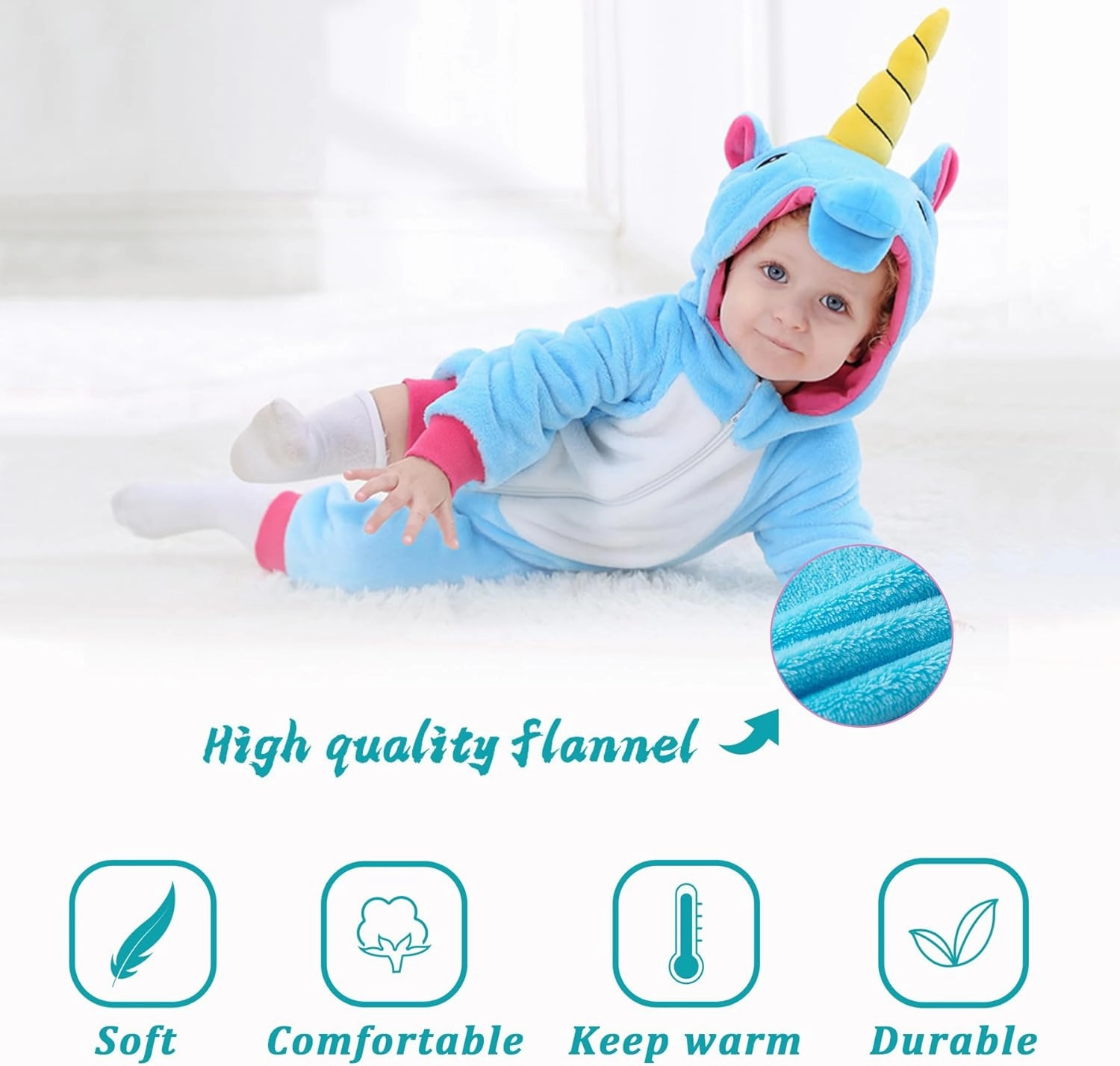 TONWHAR Kids' And Toddlers' Infant Tiger Dinosaur Animal Fancy Dress Costume Outfit Hooded Romper Jumpsuit