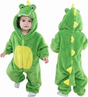 TONWHAR Kids' And Toddlers' Infant Tiger Dinosaur Animal Fancy Dress Costume Outfit Hooded Romper Jumpsuit