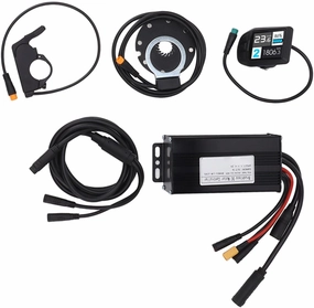 Topyond 3 Mode Sine Controller Brushless Motor Controller UKC3 Display Thumb Throttle Power Assist Sensor Kit Bike Lithium Battery Modification Controller Kit with Waterproof Connector