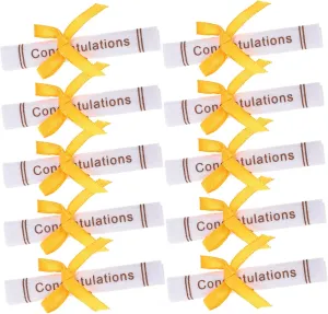 Totority 25pcs Graduation Season Decoration Non-Woven Craft Graduate Figurine Mini Top Hat Mini Graduation Certificate Scroll Miniture Decoration Ornament Non-Woven Fabric Hand Roll Desktop