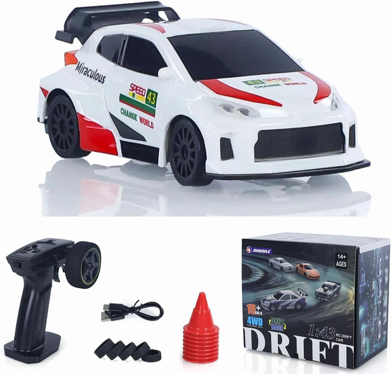 TOUCAN RC HOBBY 1/43 High Speed RC Racing Car Polo Radio Controlled Drift Vehicle 4WD RTR Mini Model Toy 2.4G Radio Battery Gifts for Children