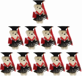 TOYANDONA 10pcs Mini Graduation Bears, 4. 7 inch Plush Graduation Bear Stuffed Animal for Graduation