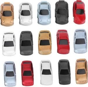 Toyvian 50pcs Scale for Sand Table Layout Lifelike Painted Auto Models for Play and Decoration Lightweight and Portable Design