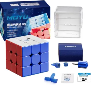 TUNJILOOL Moyu WRM V9 Ball Core (UV Coated) Stickerless Speed Cube, moyu WeiLong WR M V9 MagLev Core Magnets Magic Clothes Flagship 3x3 UV, WRM 2023 (Ball-Core Version)