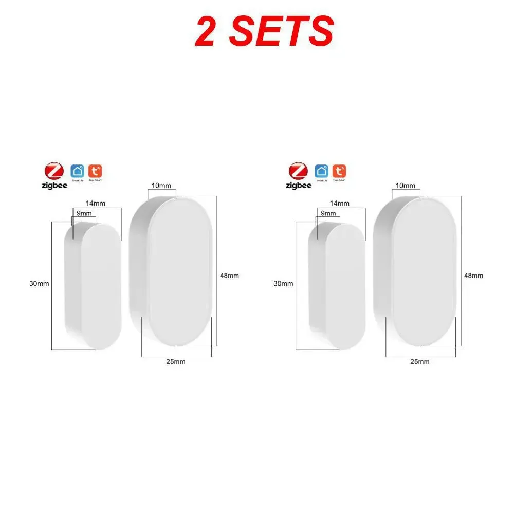 Tuya Zigbee Door And Window Magnetic Sensor Wireless Door Detector Open Entry Smart Security Alarms Compatible With Alexa Google