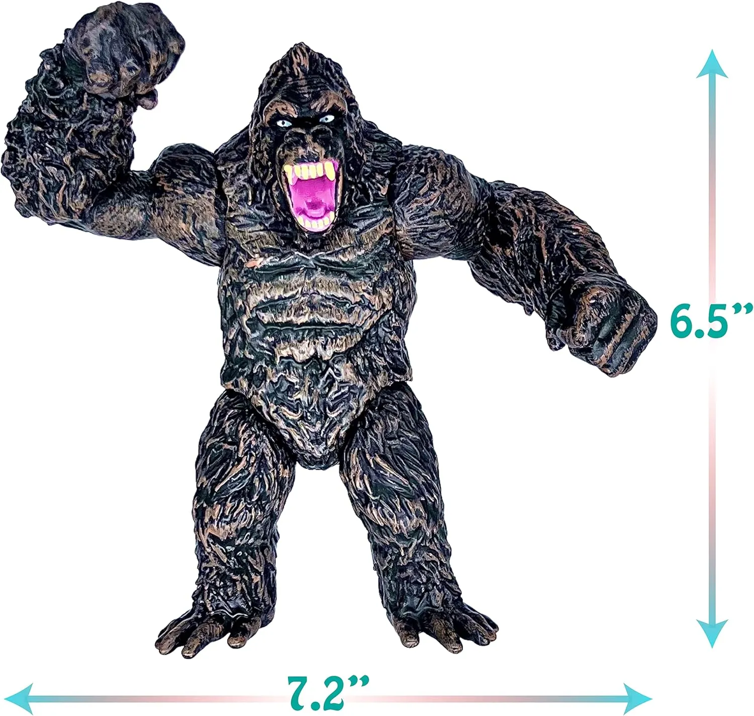 TwCare Set of 2 Godzilla Figure King of The Monsters vs King Kong Toys, Movable Joints Action Movie Series Soft Vinyl Toy Figures, Travel Bag