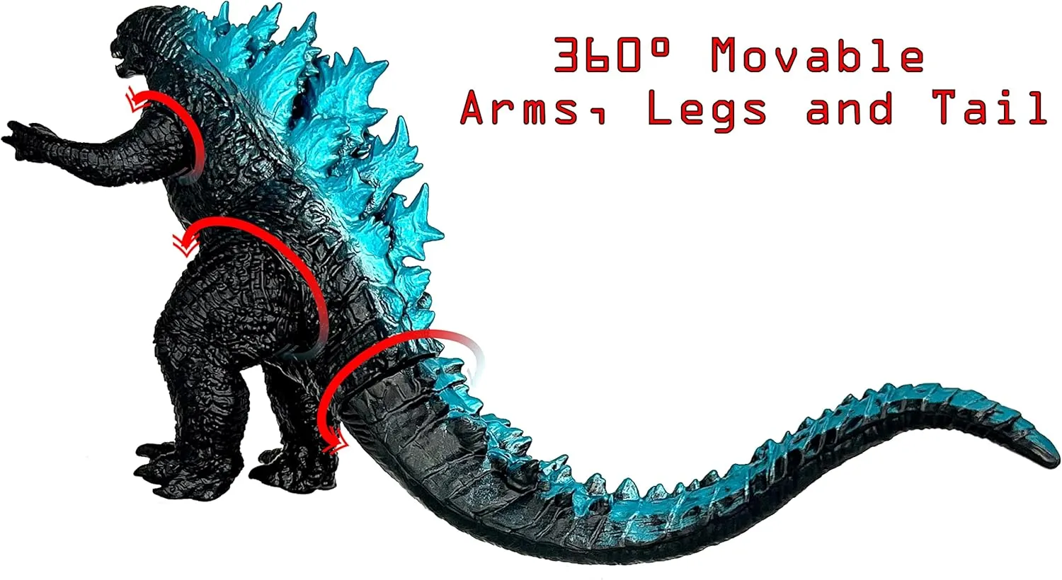 TwCare Set of 2 Godzilla Figure King of The Monsters vs King Kong Toys, Movable Joints Action Movie Series Soft Vinyl Toy Figures, Travel Bag
