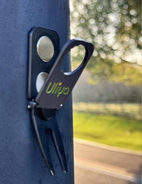 Uliya 【Upgraded】 Magnetic Golf Holder Golf Divot Marker Tool Portable Golf Cart Holder Clip Multipurpose Golf Accessories Portable Rest for Golf Cart