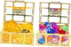 UPKOCH 1Set Diving Gem Pool Set Diamonds Fake Coins Treasure Chest for Pool Games Pirate Role Play and Underwater Fun