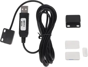 USB Magnetic Sensor Switch, Customizable Black ABS, Widely Compatible USB Keyboard Switch Cable, Printer Monitoring, default