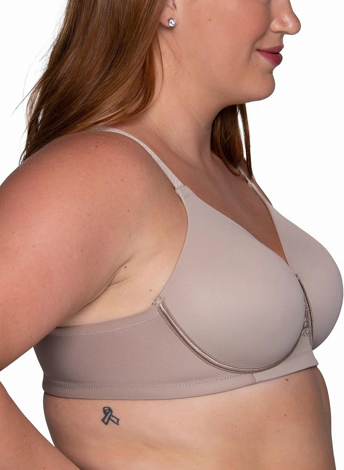 Vanity Fair Women's Full Figure Beauty Back Smoothing Bra, 4 Way Stretch Fabric, Lightly Lined Cups up to H