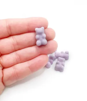 Velvet Mini Teddy Bear Embellishments - 5pcs