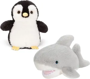 Vermont Teddy Bear Bundle – 18" Penguin & 18" Shark – Ultra-Soft Ocean Duo with Recycled Stuffing, Bear Hospital Care & USA-Designed