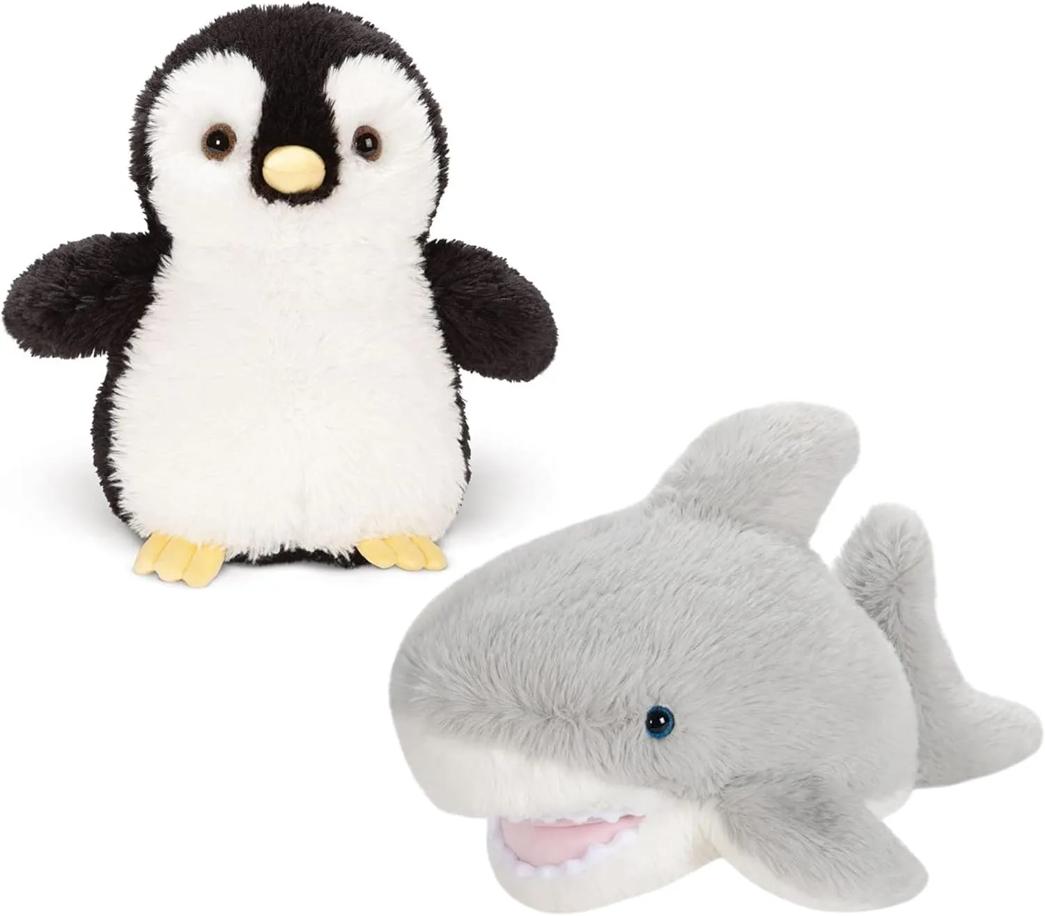Vermont Teddy Bear Bundle – 18" Penguin & 18" Shark – Ultra-Soft Ocean Duo with Recycled Stuffing, Bear Hospital Care & USA-Designed