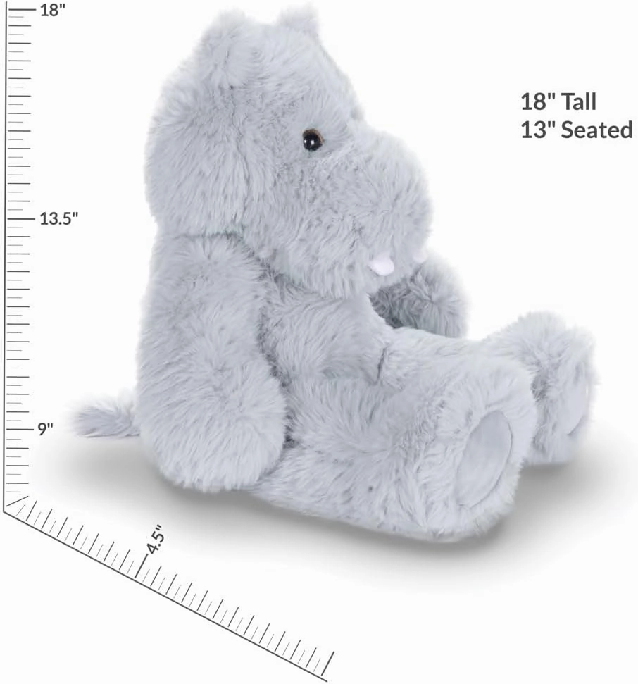 Vermont Teddy Bear Hippo Stuffed Animal - Soft Hippo Plush from, 18" Stuffed Hippo for Kids