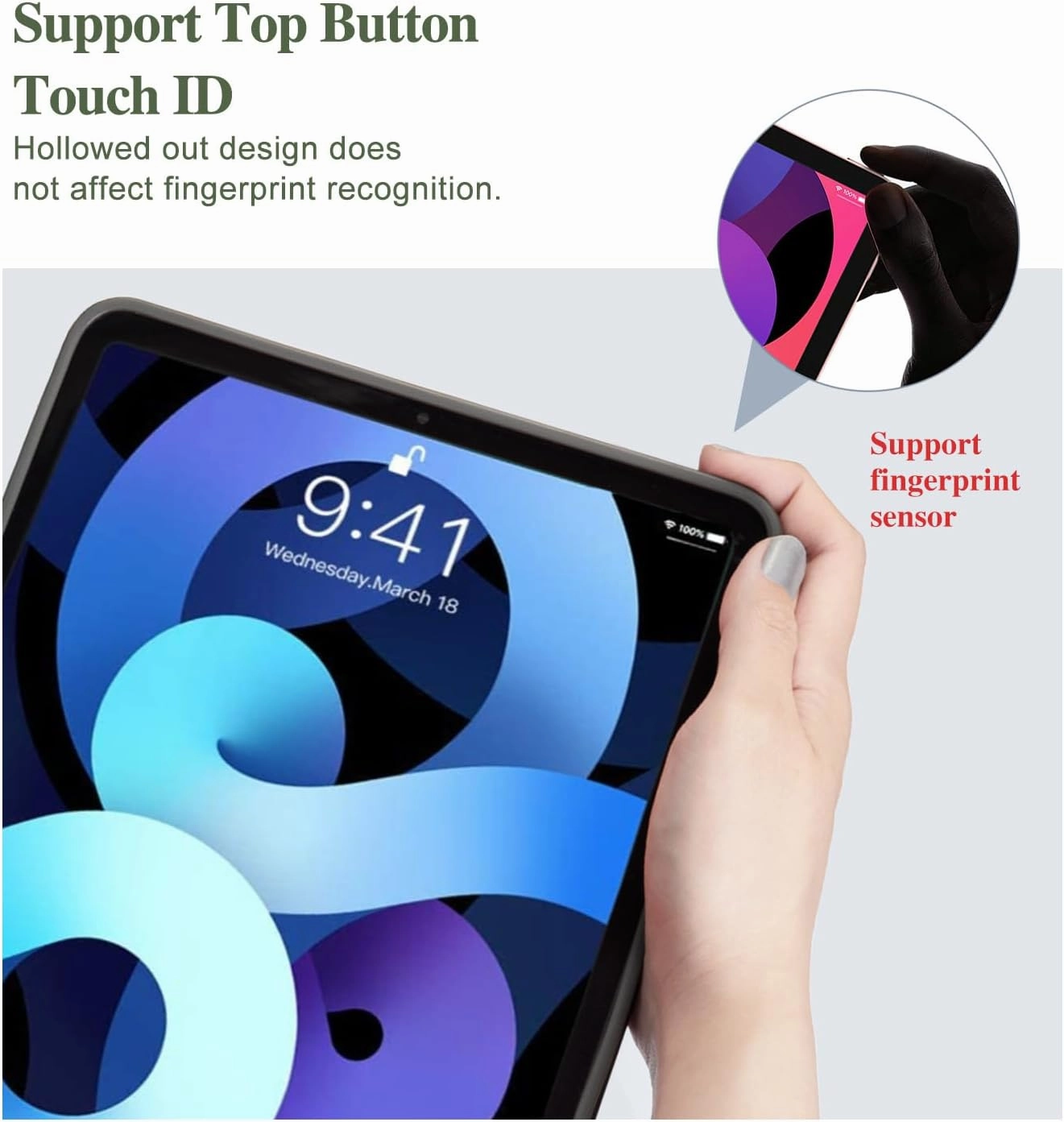 Vimorco for iPad 10th/ (A16) 11th Generation Case Beach Road Sign, for iPad Case 11th/10th Generation Support Touch ID, for iPadCover 11th/10th Gen Adjustable Angle, Auto Wake/Sleep, Seaside View