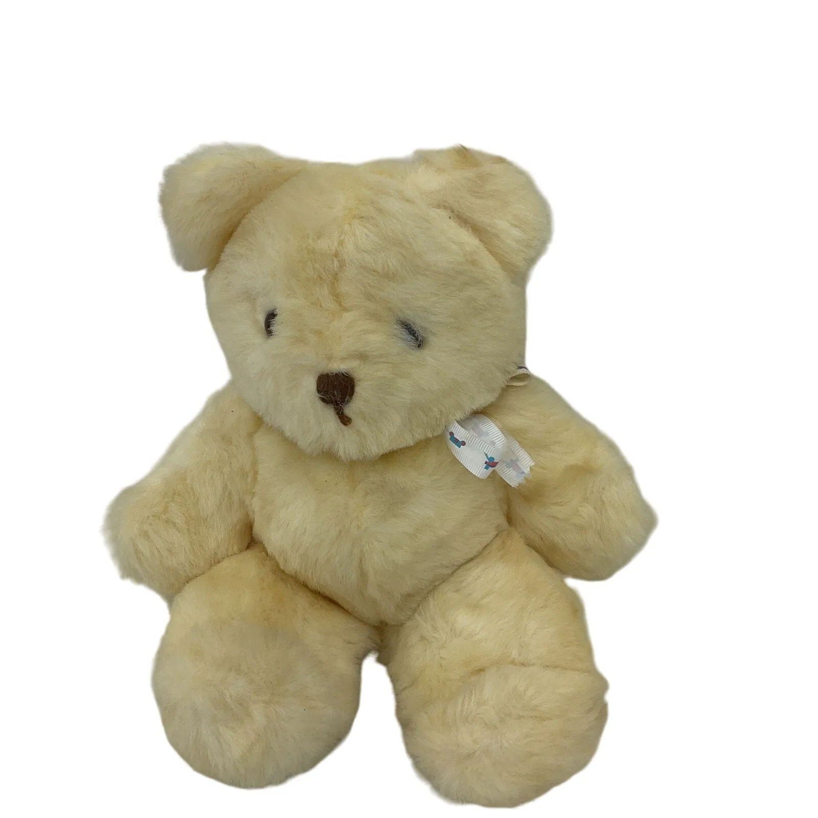 Vintage Cuddly Toys by Douglas Cream Fluffy Teddy Bear Plush Doll Stuffed Toy