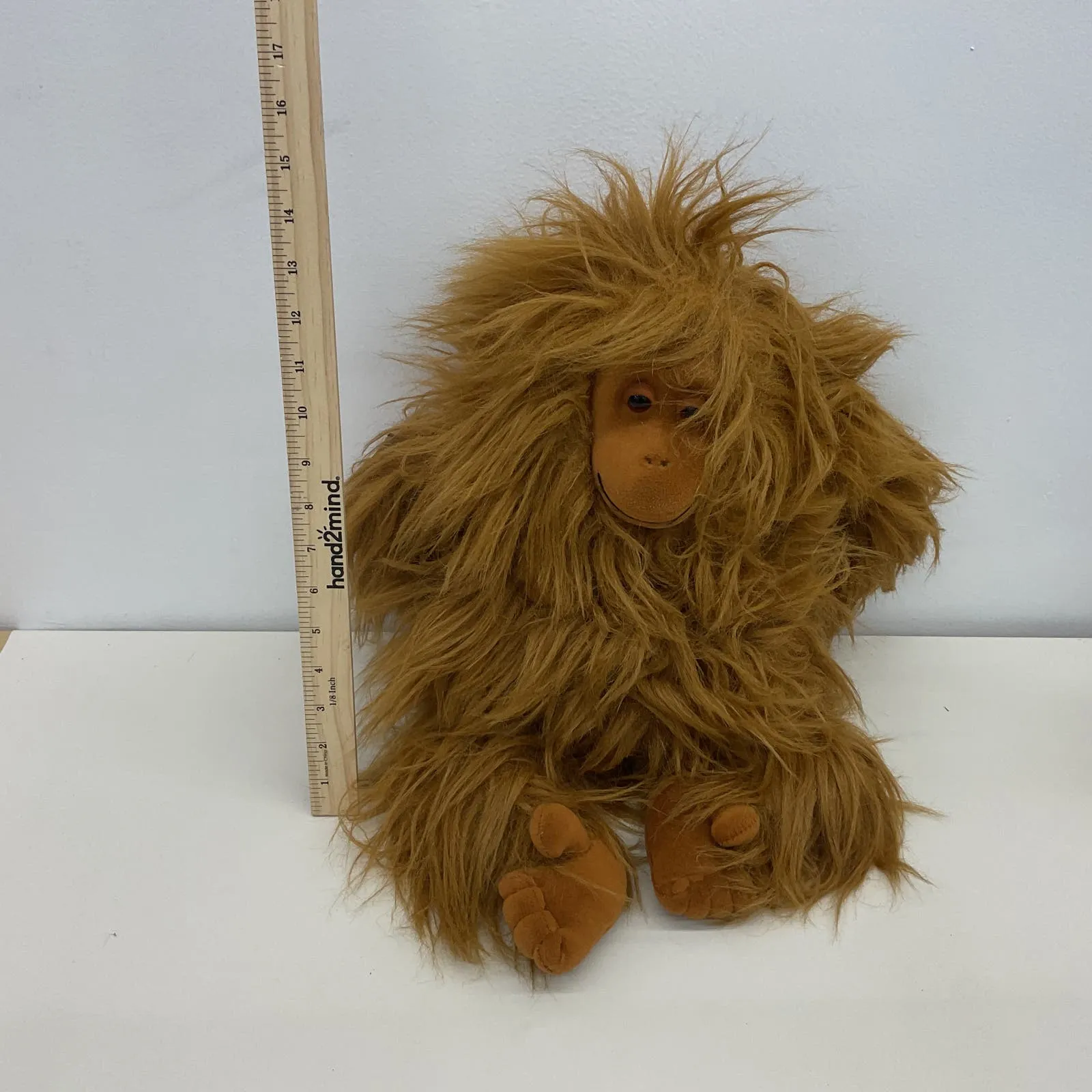 Vintage Plush Creations Inc Fluffy Brown Orangutan Monkey Plush Doll Ape Stuffed