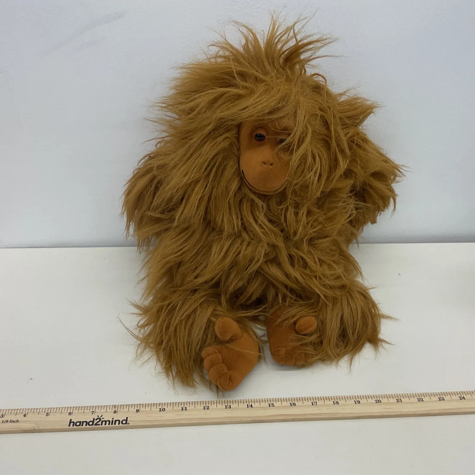 Vintage Plush Creations Inc Fluffy Brown Orangutan Monkey Plush Doll Ape Stuffed