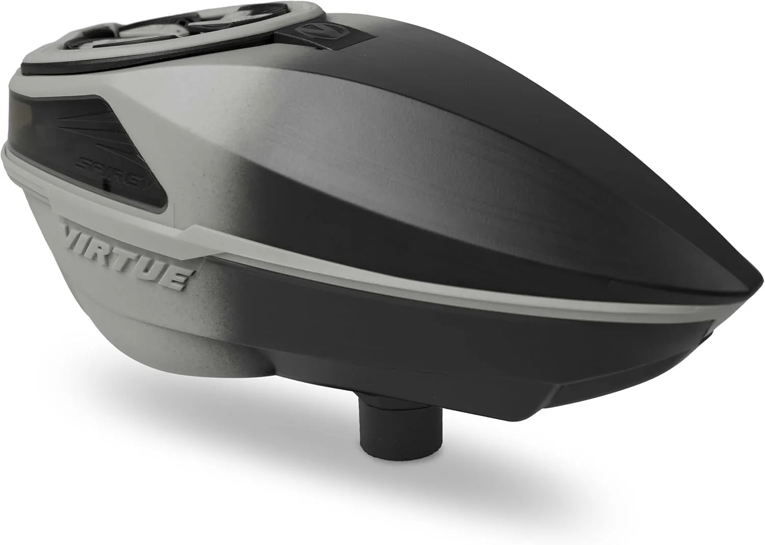 VIRTUE Spire V - Spire 5 - Paintball Loader - Paintball Hopper – 230 Round Capacity - CrownSF III Speed Feed & Rain Lid - Black to Color Fades