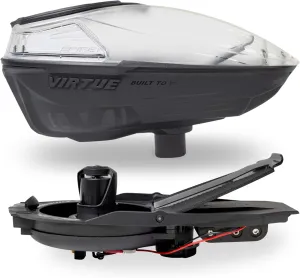 VIRTUE Spire V - Spire 5 - Paintball Loader - Paintball Hopper – 230 Round Capacity - CrownSF III Speed Feed & Rain Lid - Dust Crystal Limited Edition