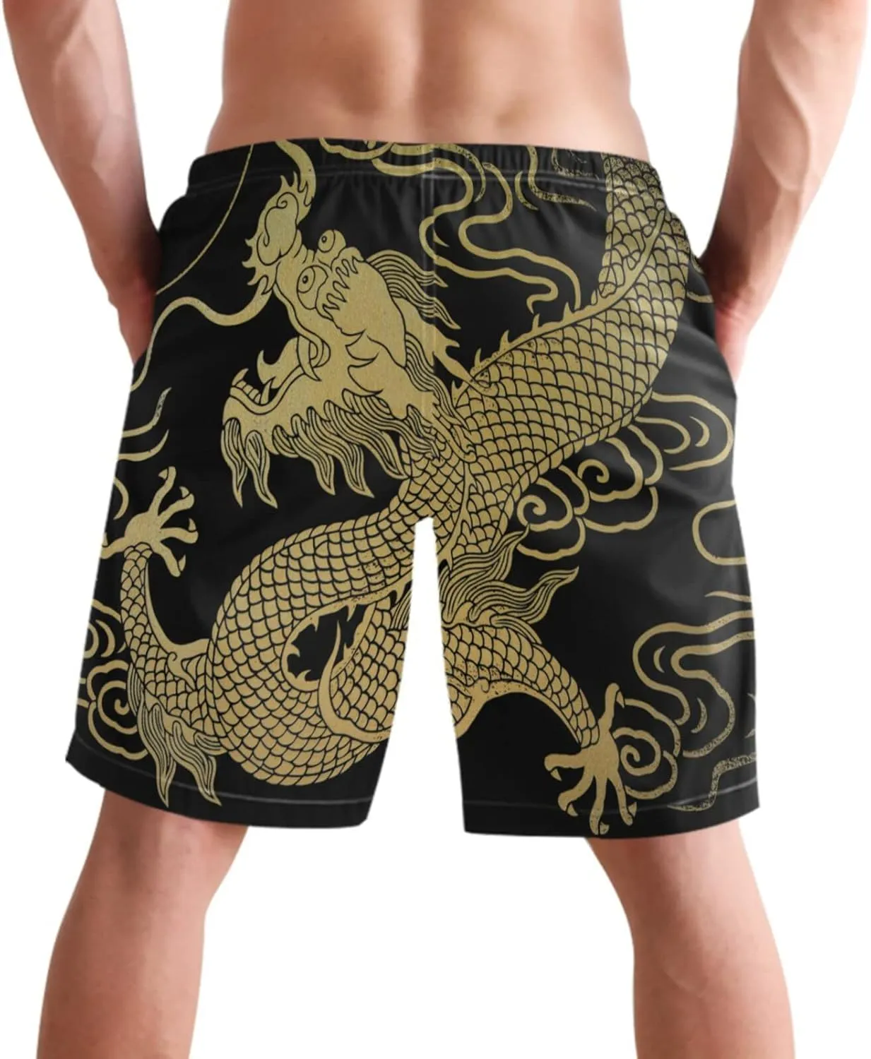 visesunny Fashion Men's Novelty Swim Trunks Quick Dry Swimwear Summer Beach Sports Board Shorts Floral Bathing Suit