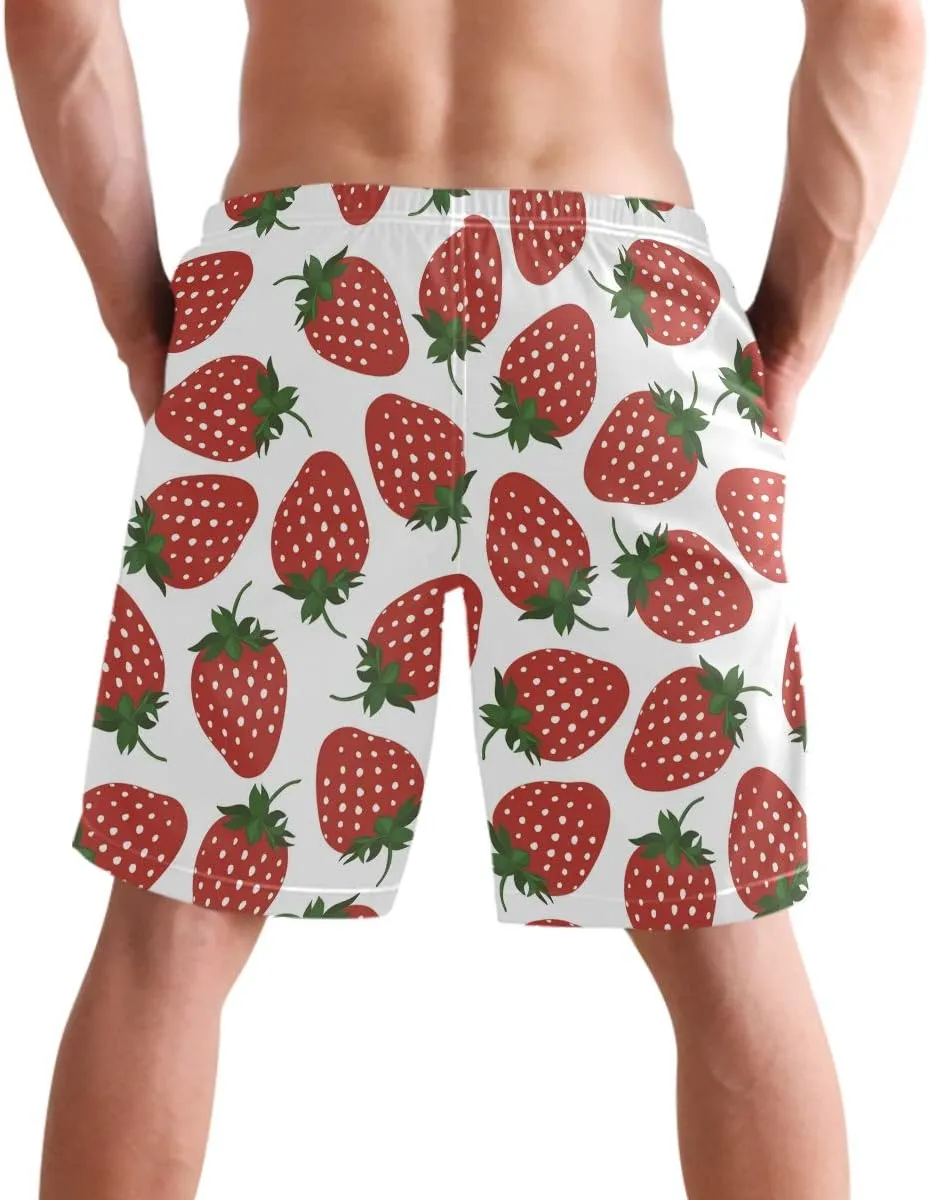 visesunny Mens Funny Swim Trunks Quick Dry Beachwear Sports Running Swim Board Shorts Mesh Lining