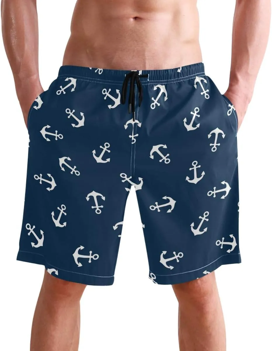 visesunny Men's Novelty Beach Shorts Quick Dry Swimwear Sports Running Swim Board Shorts