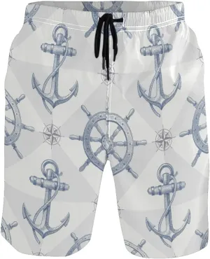 visesunny New Summer Men's Swim Trunks Quick Dry Bathing Suits Holiday Beach Short Casual Board Shorts