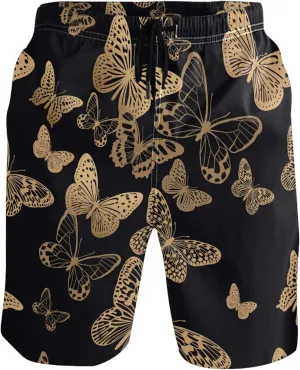 visesunny Stylish Mens Swim Trunks Quick Dry Beachwear Sports Running Swim Board Shorts Bathing Suits Mesh Lining