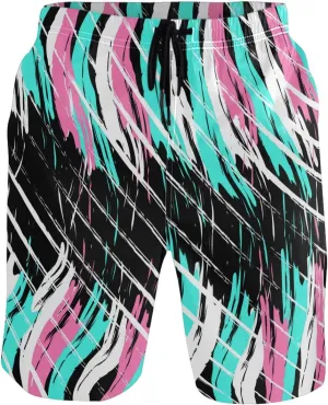 visesunny Stylish Mens Swim Trunks Quick Dry Beachwear Sports Running Swim Board Shorts Bathing Suits Mesh Lining