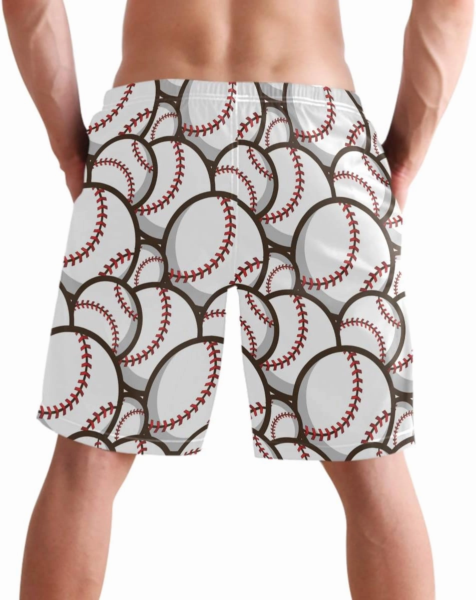 visesunny Fashion Funny Style Men's Beach Shorts Swim Trunks Quick Dry Casual Polyester Swim Shorts with Pockets S-XXL