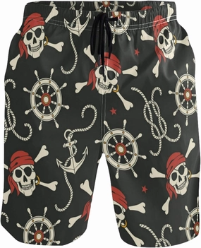 visesunny Fashion Funny Style Men's Beach Shorts Swim Trunks Quick Dry Casual Polyester Swim Shorts with Pockets S-XXL