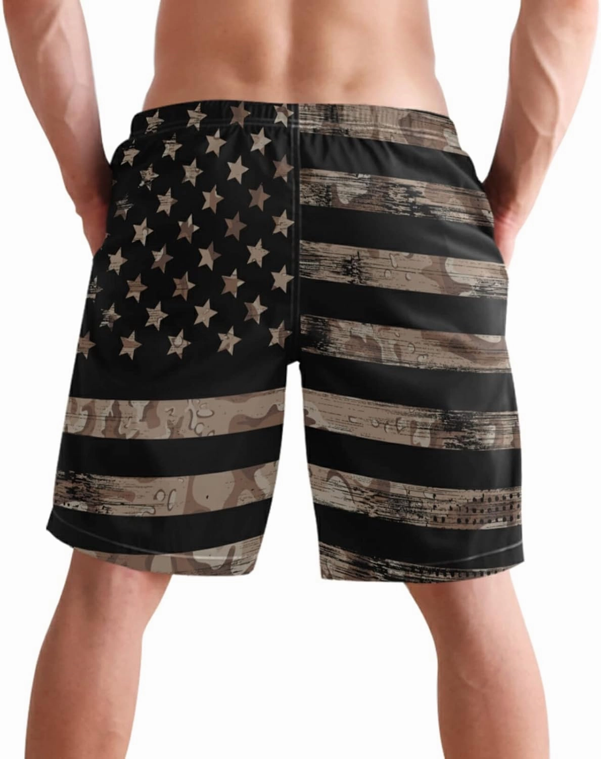 visesunny Fashion Funny Style Men's Beach Shorts Swim Trunks Quick Dry Casual Polyester Swim Shorts with Pockets S-XXL
