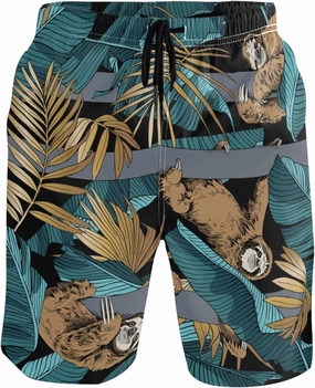 visesunny Fashion Funny Style Men's Beach Shorts Swim Trunks Quick Dry Casual Polyester Swim Shorts with Pockets S-XXL