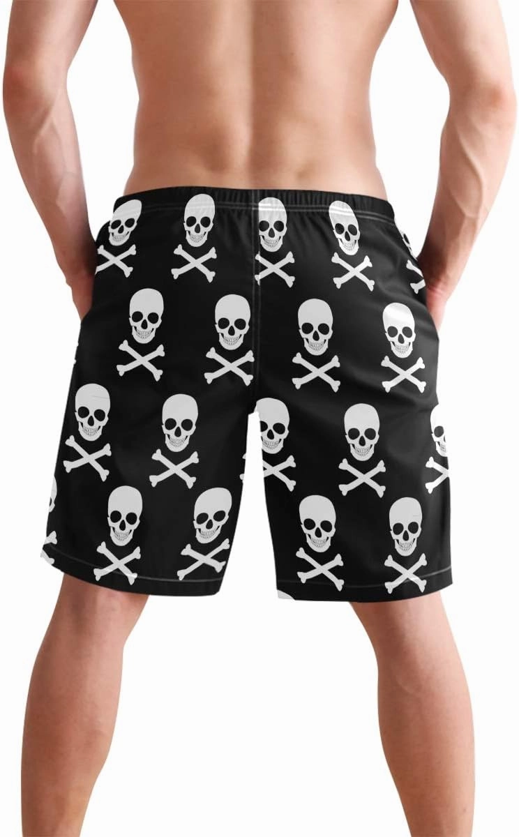 visesunny Mens Funny Swim Trunks Quick Dry Beachwear Sports Running Swim Board Shorts Mesh Lining