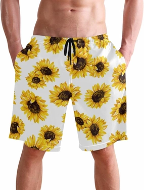 visesunny New Summer Men's Swim Trunks Quick Dry Bathing Suits Holiday Beach Short Casual Board Shorts