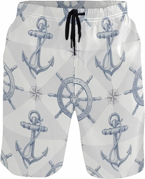 visesunny New Summer Men's Swim Trunks Quick Dry Bathing Suits Holiday Beach Short Casual Board Shorts